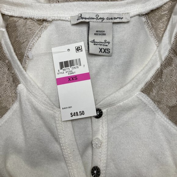 American Rag | Half Button Up Shirt Raglan Sleeve - Picture 5 of 6